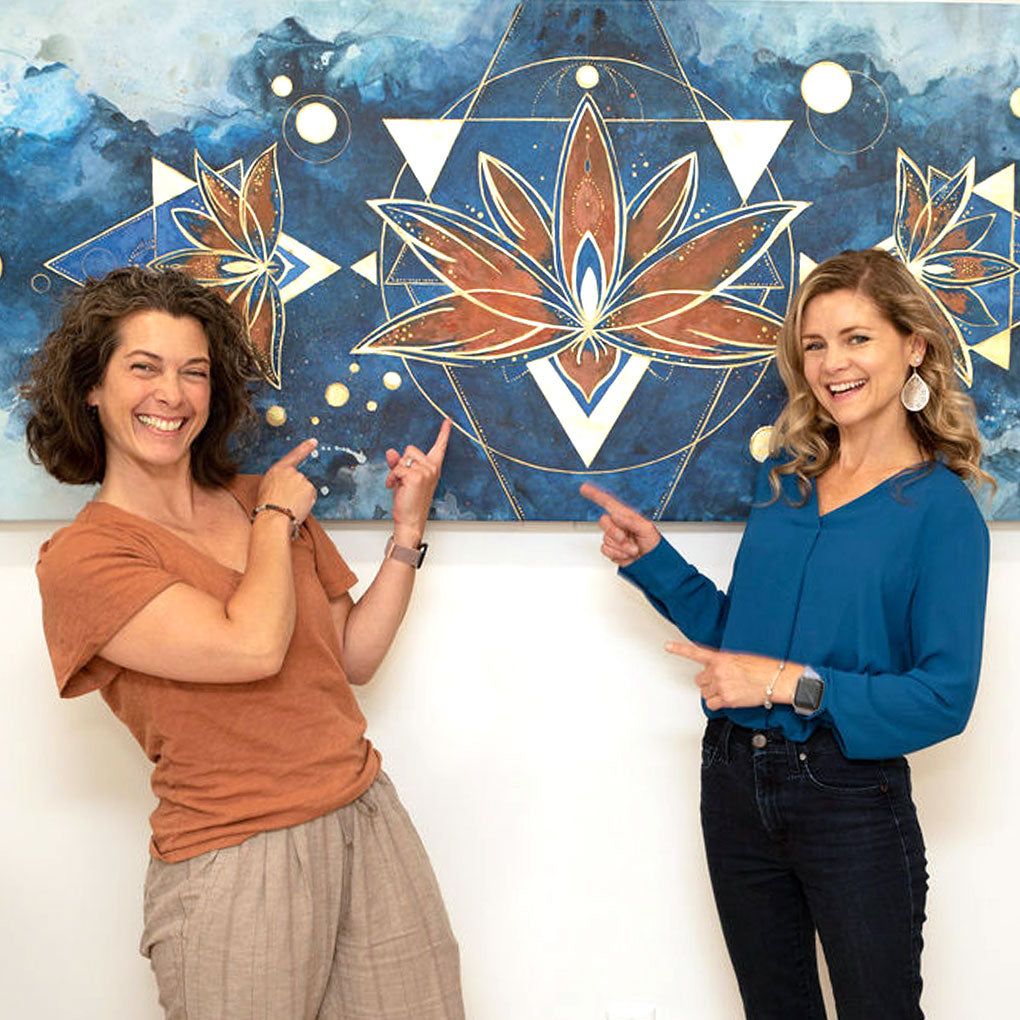 "Blooming Life" original painting on canvas by Julie Davis.
