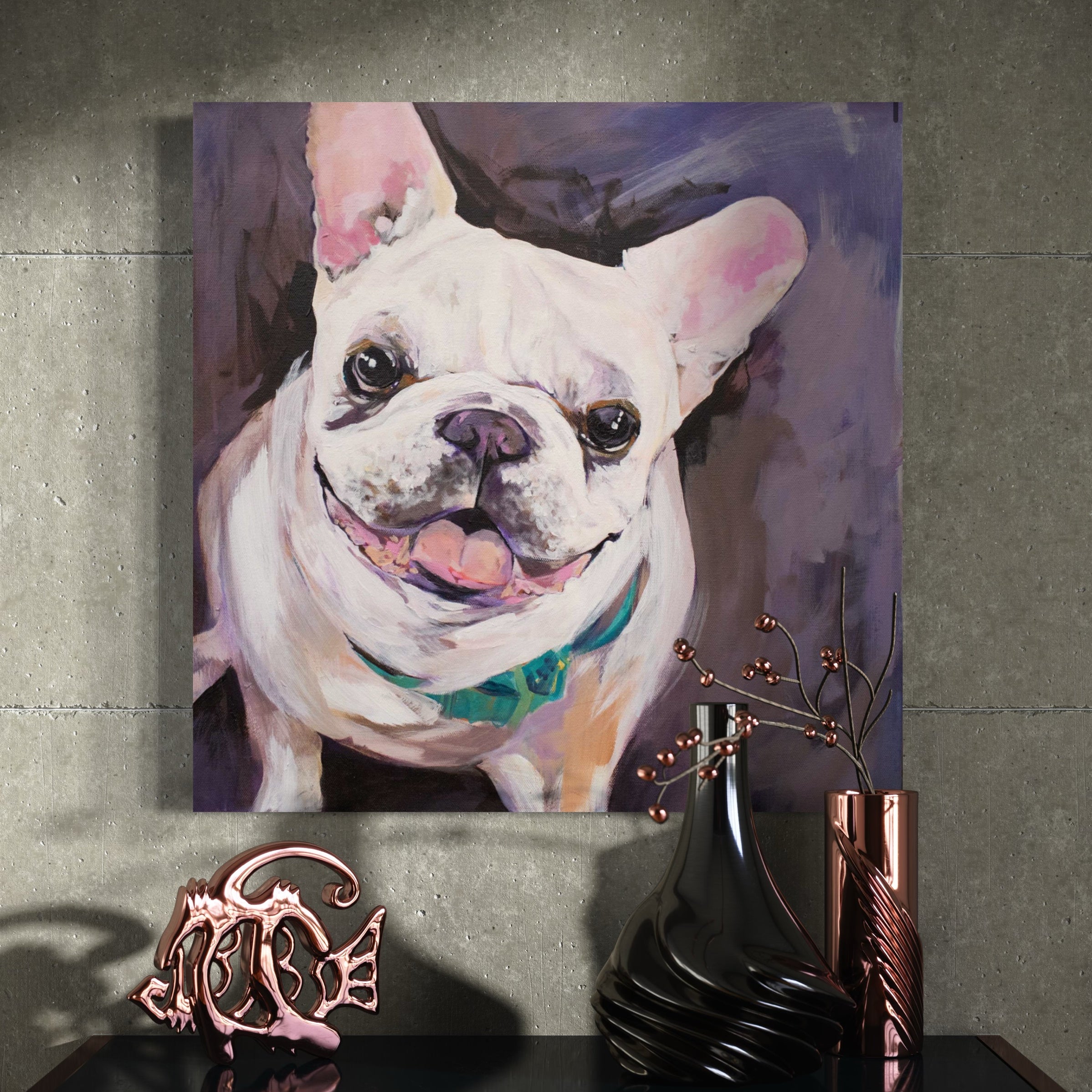 "Frenchie" Canvas Print by Julie Davis