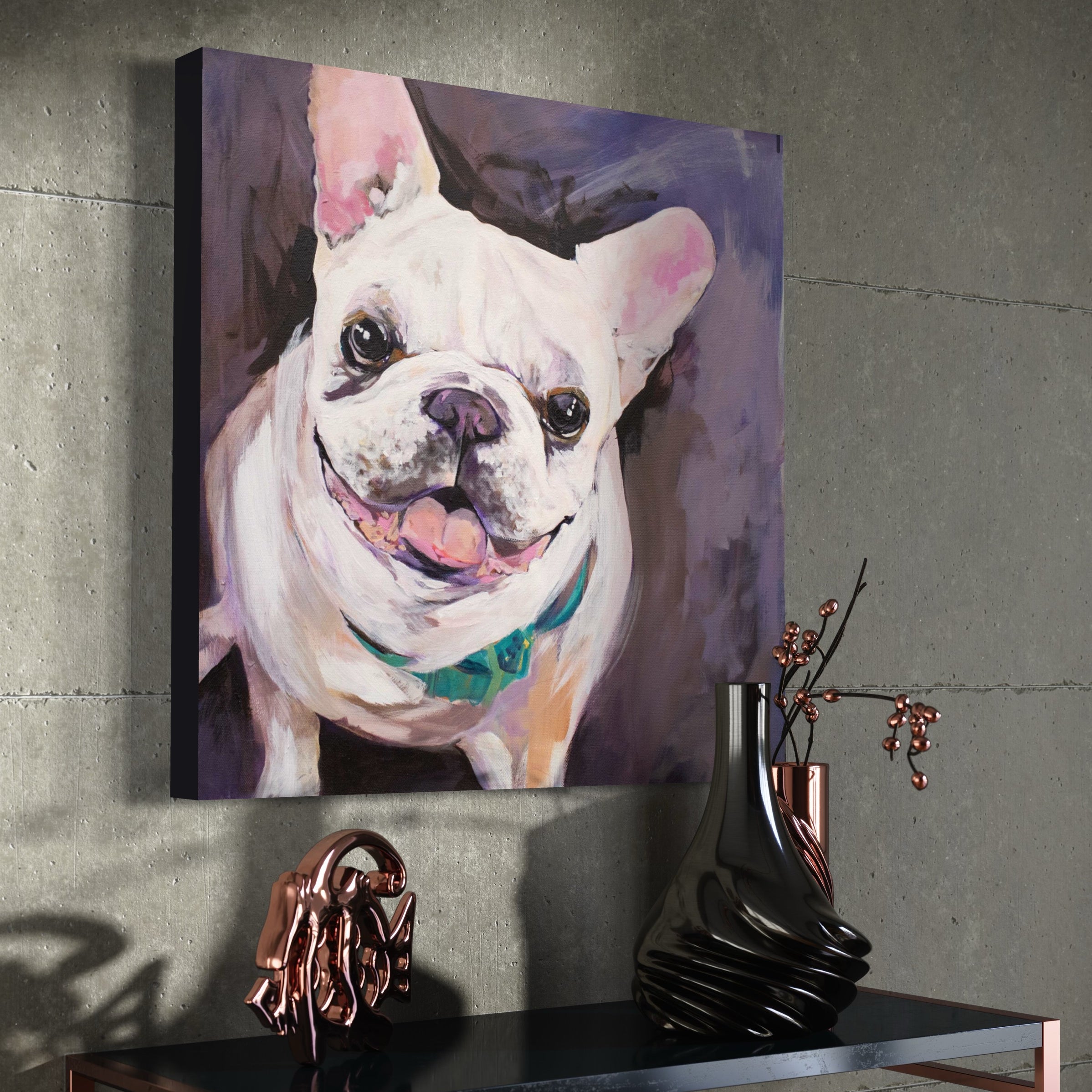 "Frenchie" Canvas Print by Julie Davis