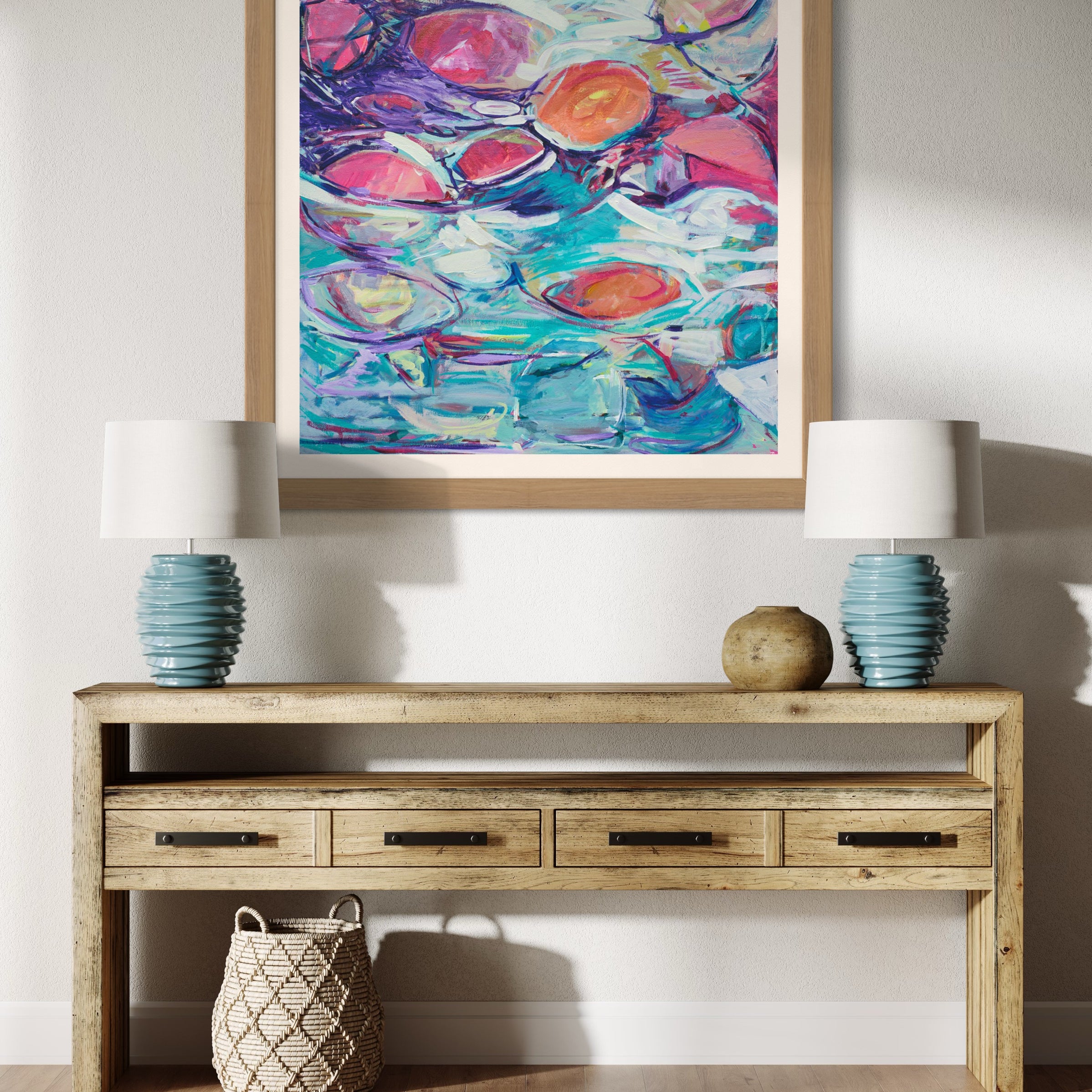 "Reflecting Light" Fine Art Print by Julie Davis matted and framed