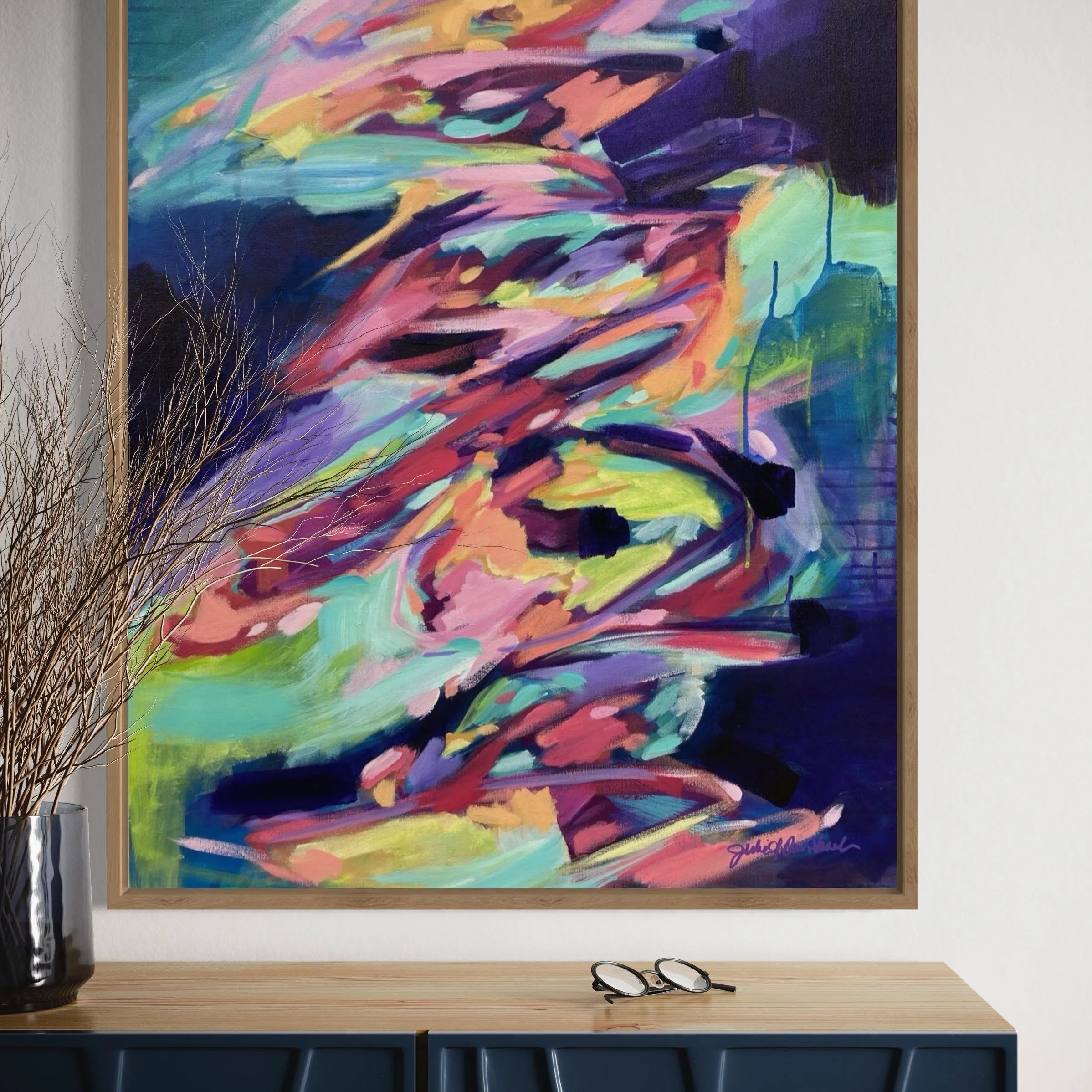 "Resonance Rising" original painting on canvas by Julie Davis