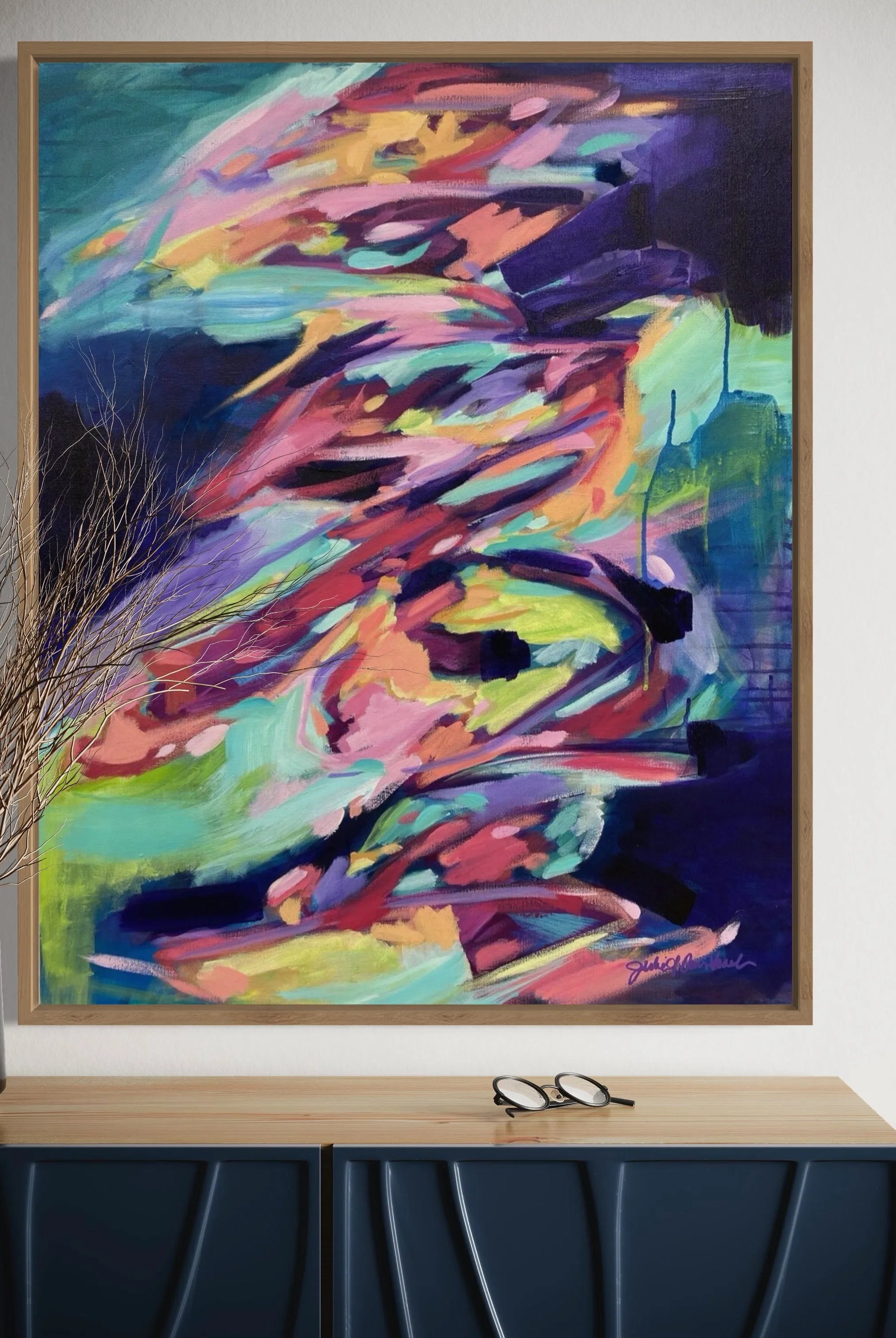 "Resonance Rising" original painting on canvas by Julie Davis