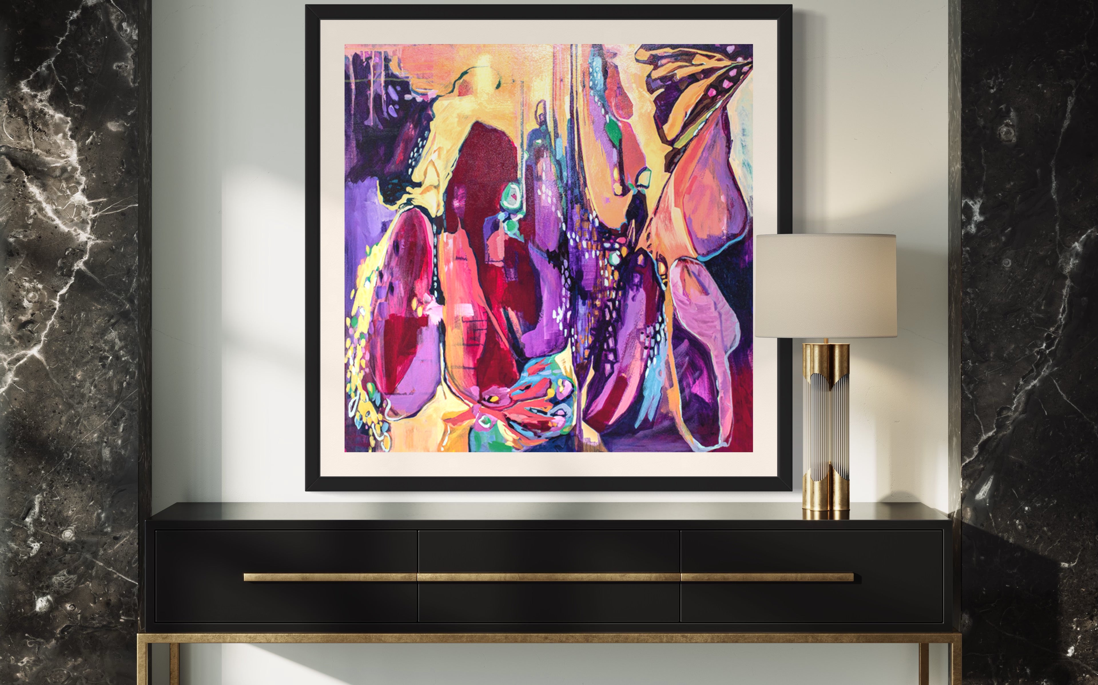 Chrysalis Law of Acceptance fine art print by Julie Davis - front view close up
