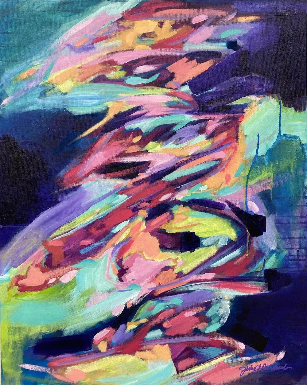 Resonance Rising -original painting on canvas by Julie Davis