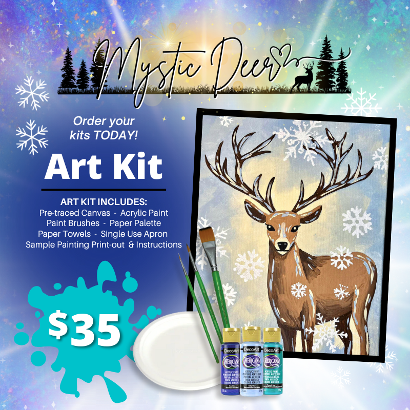 Mystic Deer – DIY Paint Party Art Kit