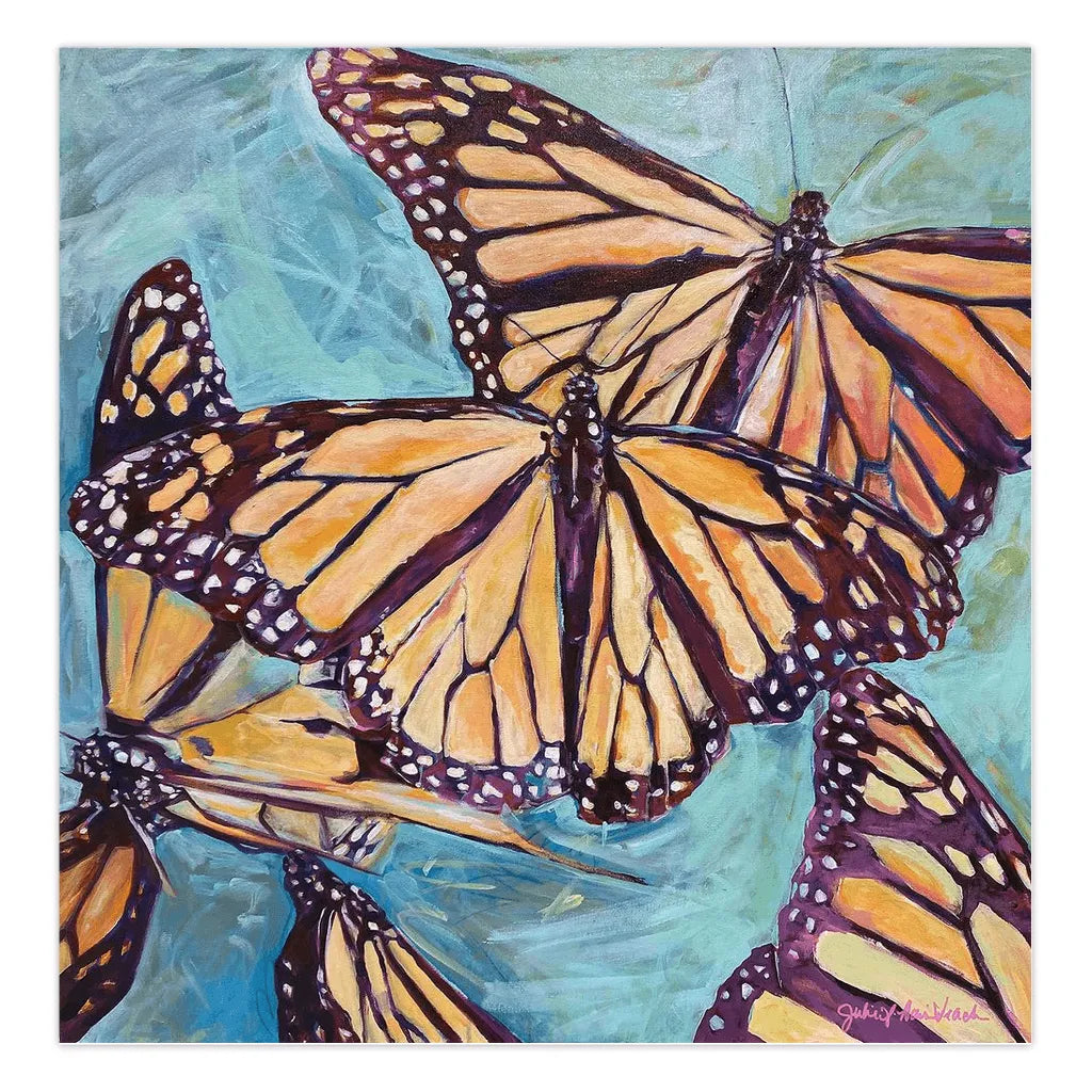 "Transformation Taking Flight" Square Folded Stationary Cards by Julie Davis