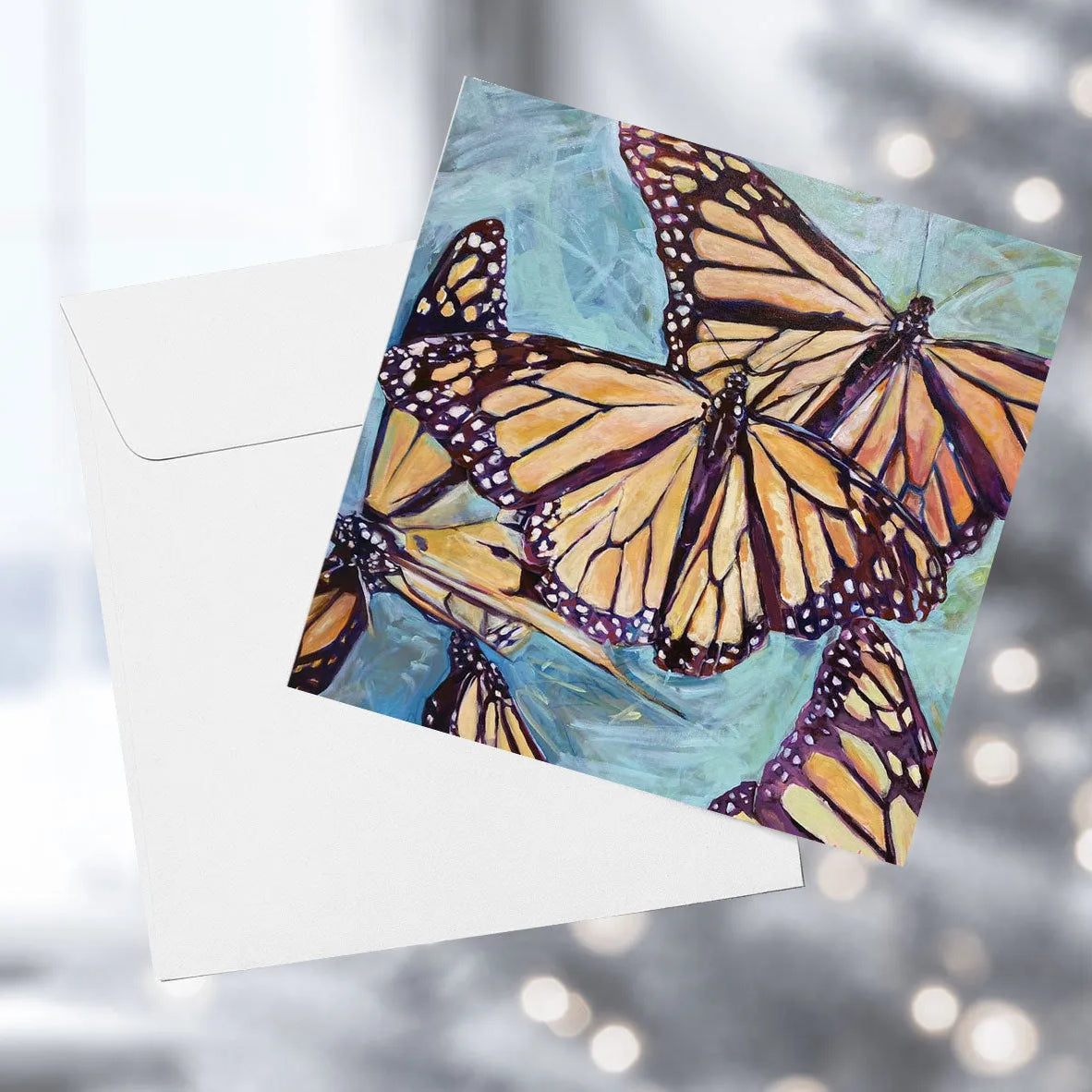 Transformation Taking Flight Stationary Note Cards - Monarch Butterflies by Julie Davis