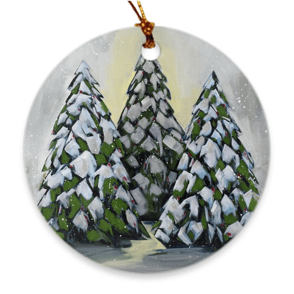 "Trees of Hope" Porcelain Ornament by Julie Davis
