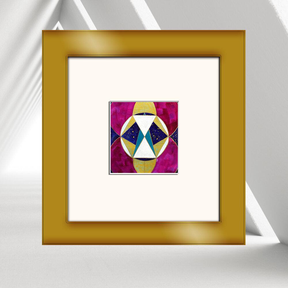 "Sacred Reflection" original sacred geometry painting by Julie Davis