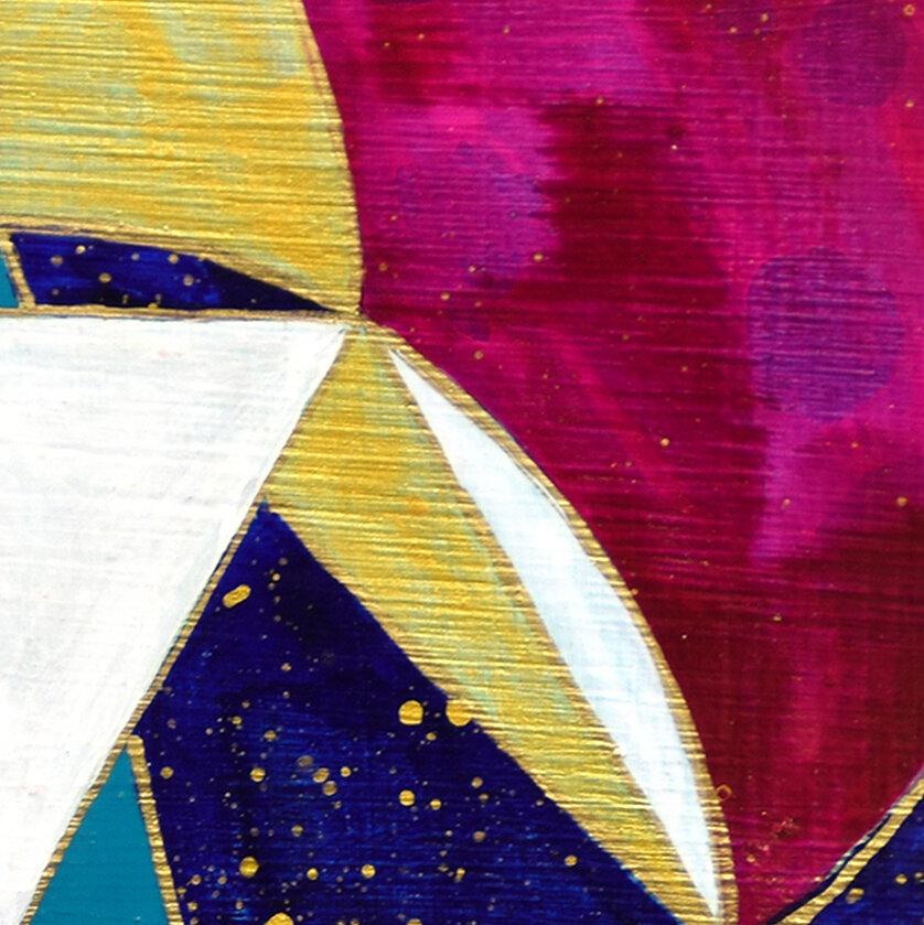 "Sacred Reflection" original sacred geometry painting by Julie Davis - detail