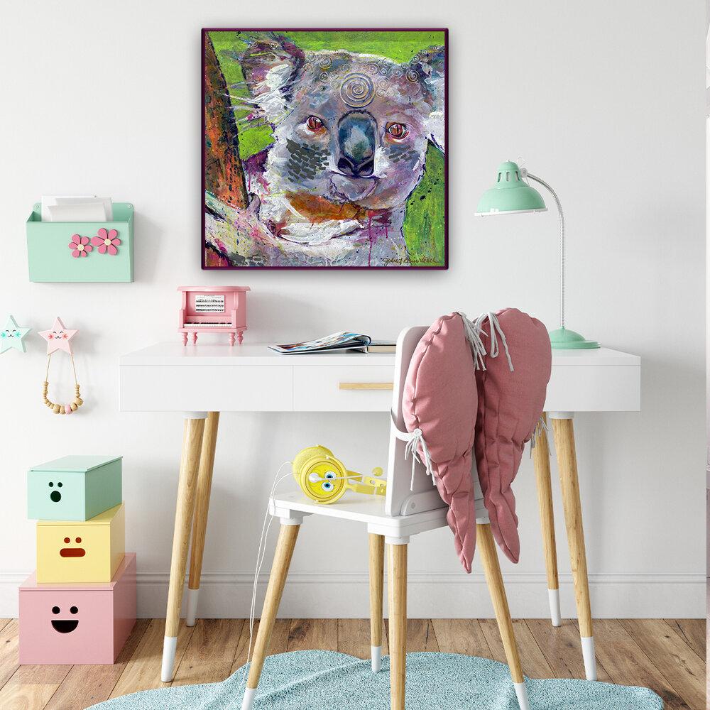 Voice of the Koala original painting on canvas by Julie Davis