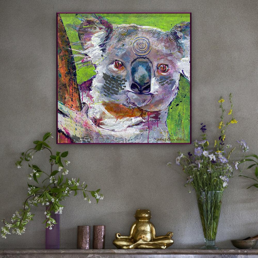 Voice of the Koala original painting on canvas by Julie Davis