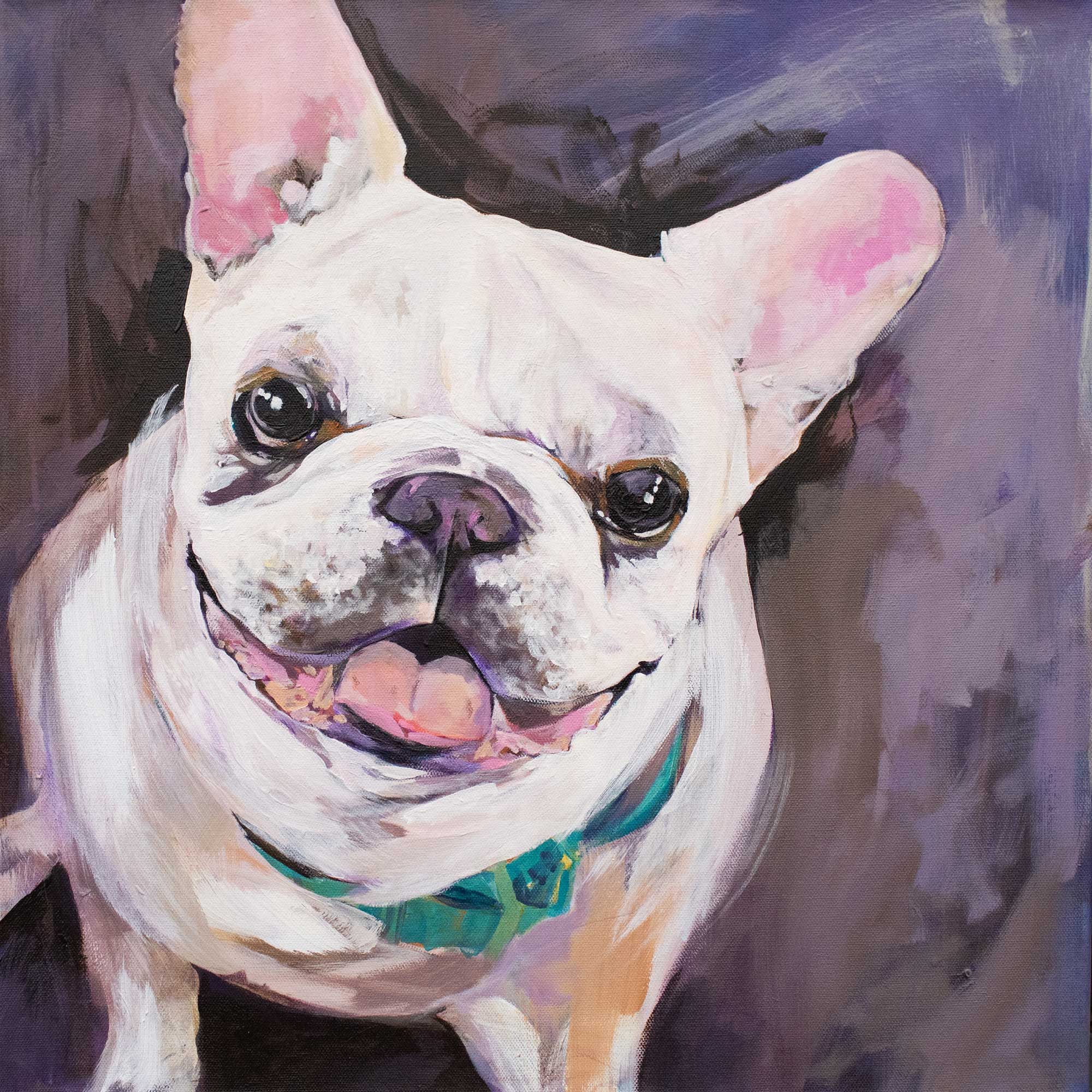 “Frenchie” original painting on canvas by Julie Davis