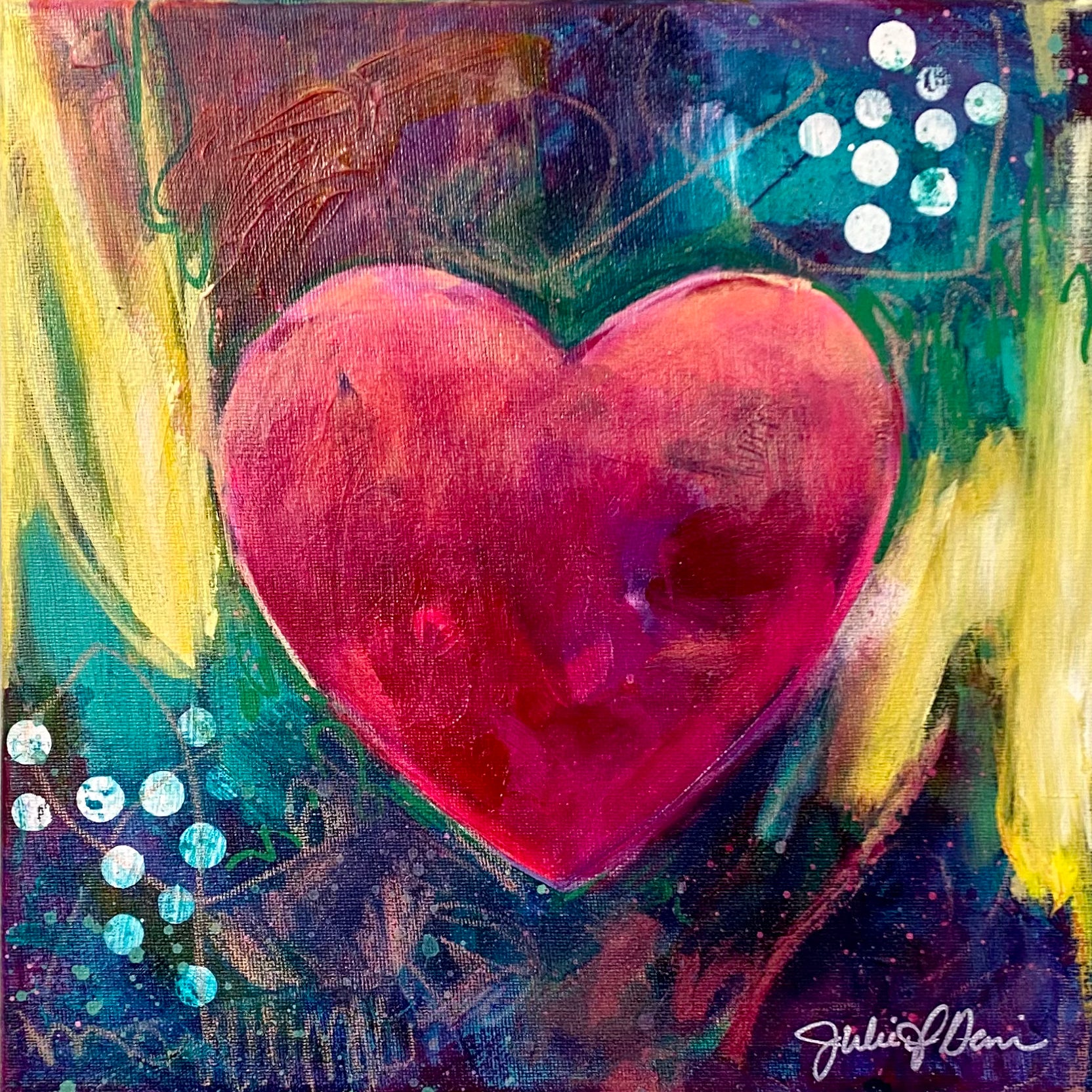 Follow Your Heart III — Courage Within - Original painting by Julie Davis