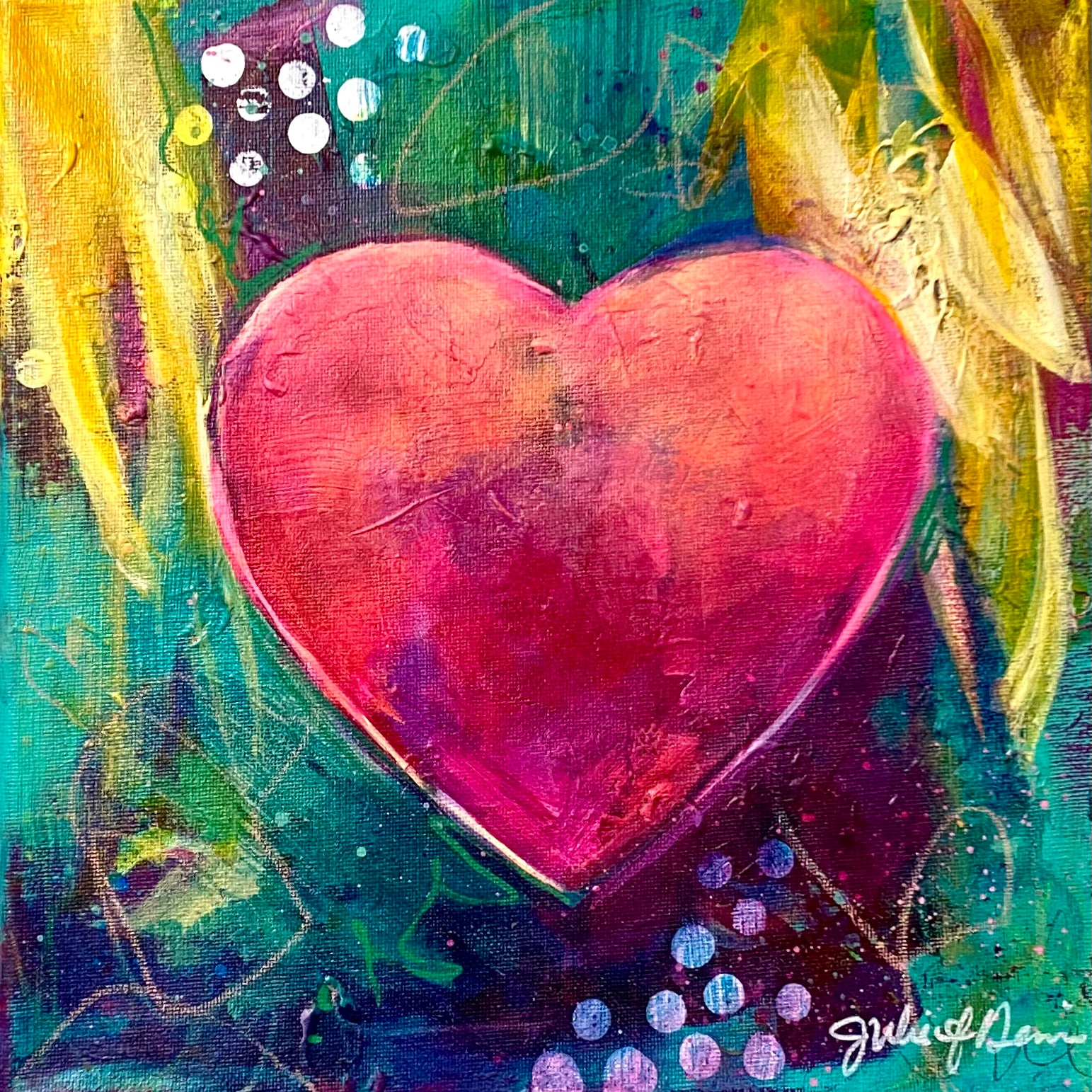 Follow Your Heart I - Original painting by Julie Davis