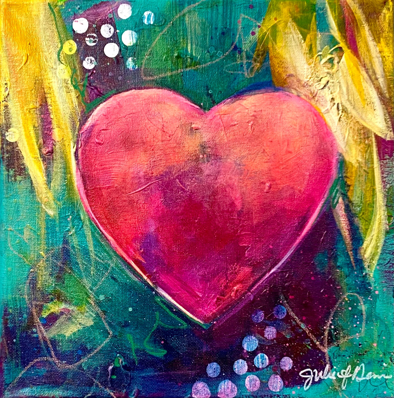 Follow Your Heart I - Original painting by Julie Davis