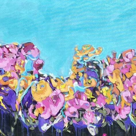 Horizon in Bloom - original painting on canvas by Julie Davis.