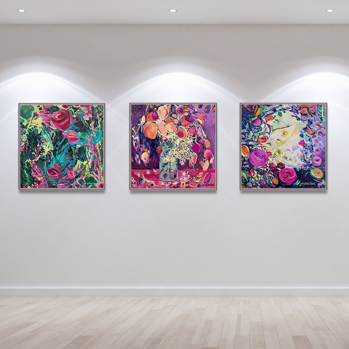 abstract fine art print awakening by julie davis with vibrant color and modern expressive composition