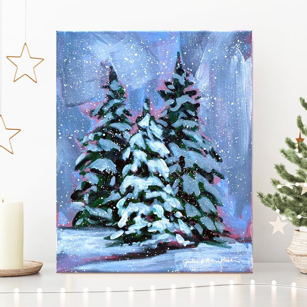 "Trees of Hope II" original painting on canvas by Julie Davis