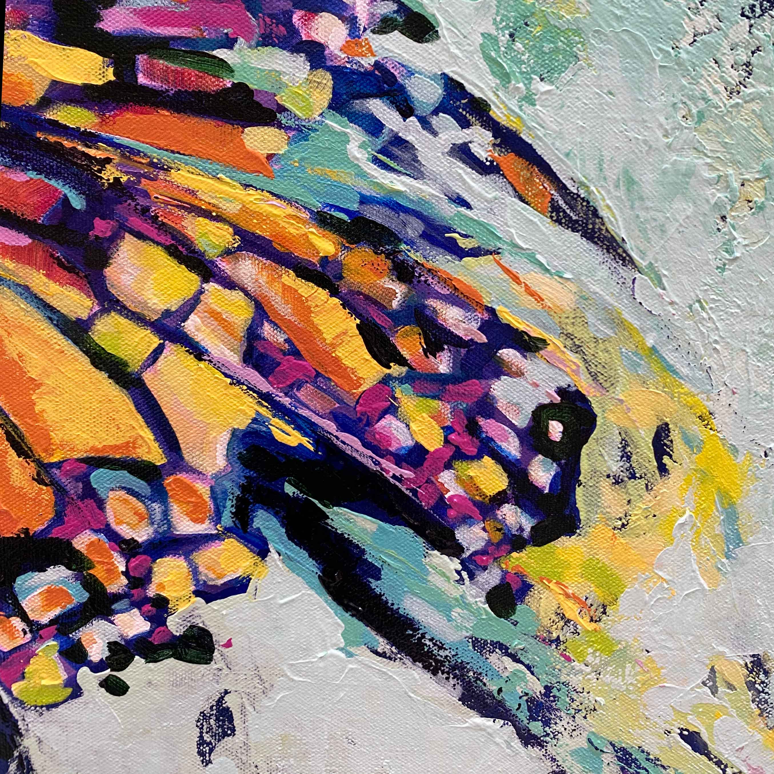 "Whispers Wishes and Butterfly Kisses" original painting on canvas by Julie Davis