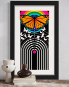 Ascension - Front view of fine art print in contemporary black frame