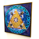 Left side view of "Collective Consciousness" original painting by Julie Davis.