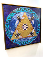Side View of "Collective Consciousness" original painting by Julie Davis.