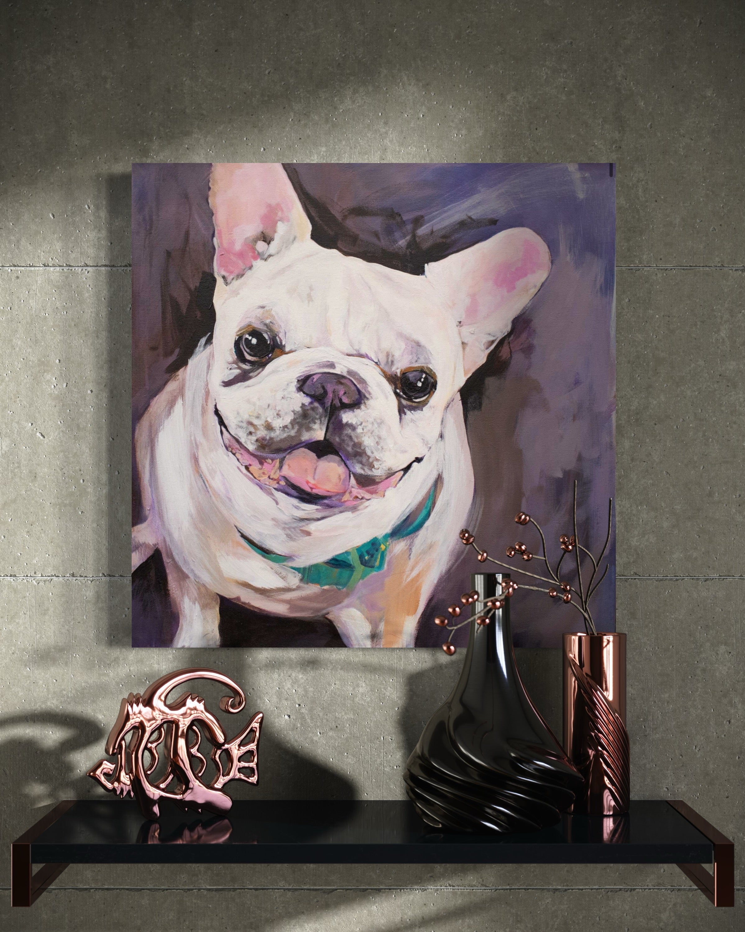 "Frenchie" Canvas Print by Julie Davis