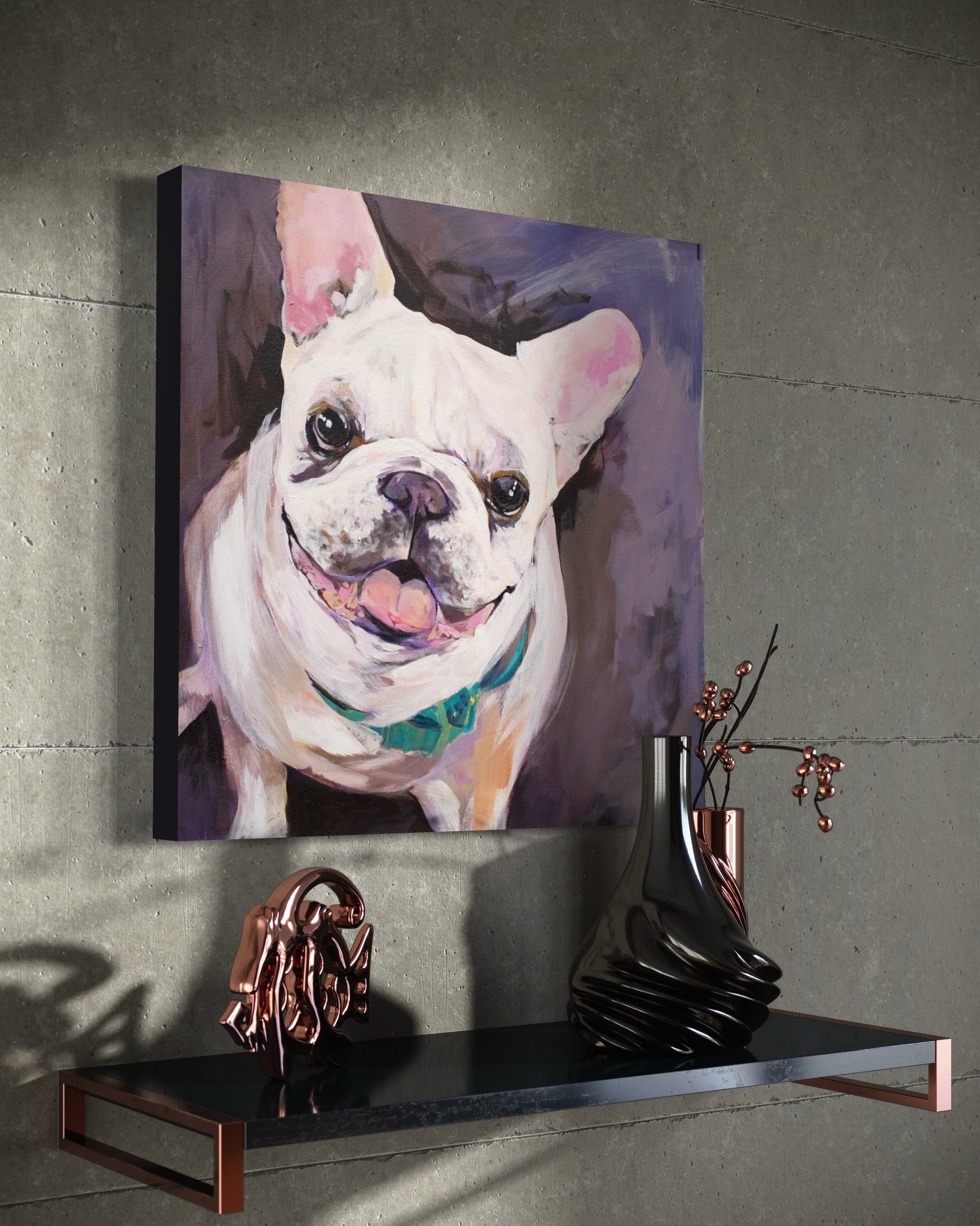 "Frenchie" Canvas Print by Julie Davis