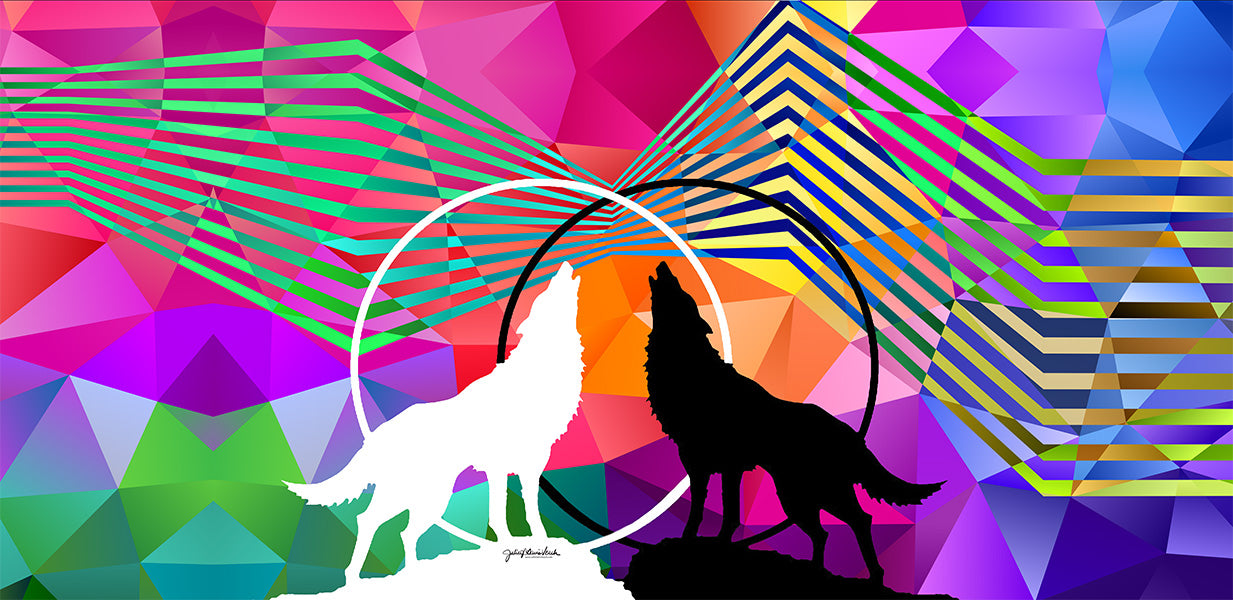 Wolves Within - original digital artwork by Julie Davis