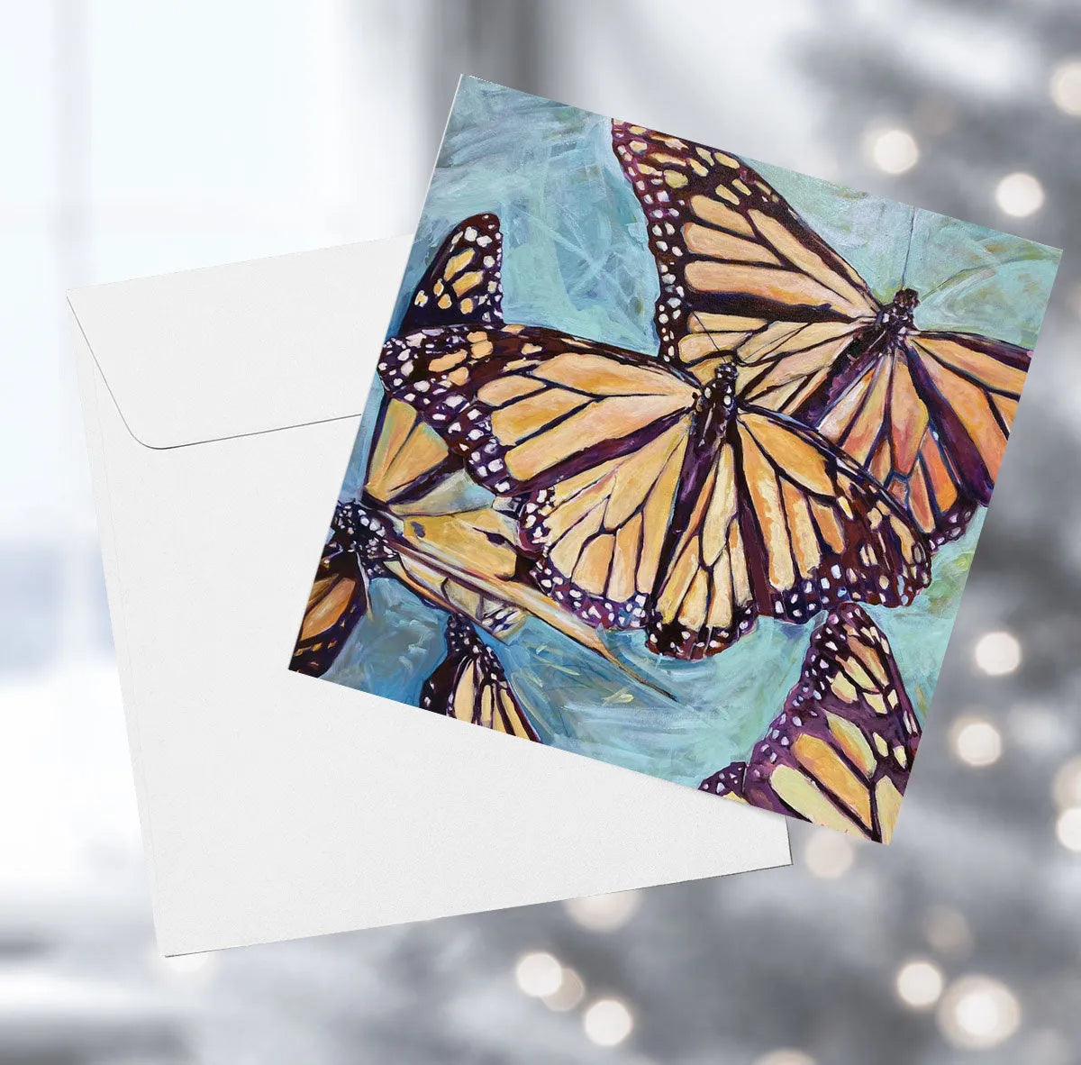 Transformation Taking Flight Stationary Note Cards - Monarch Butterflies by Julie Davis