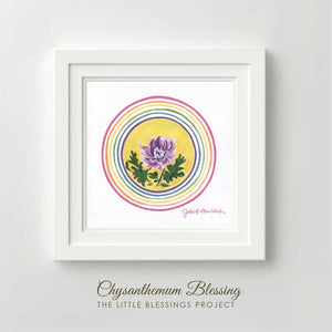 "Chrysanthemum Blessing" - Fine Art Print by Julie Davis Veach