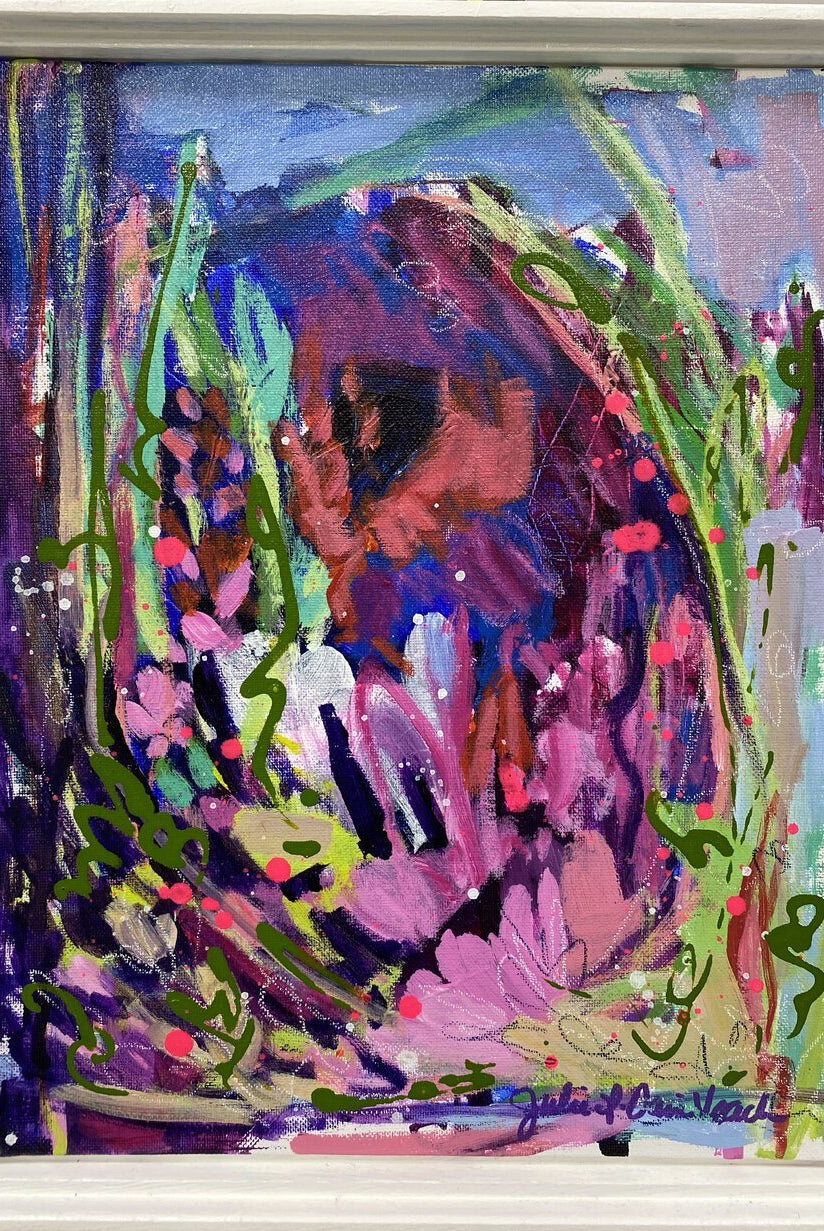 "Magic Garden" 11x14" Original on Canvas by Julie Davis Veach