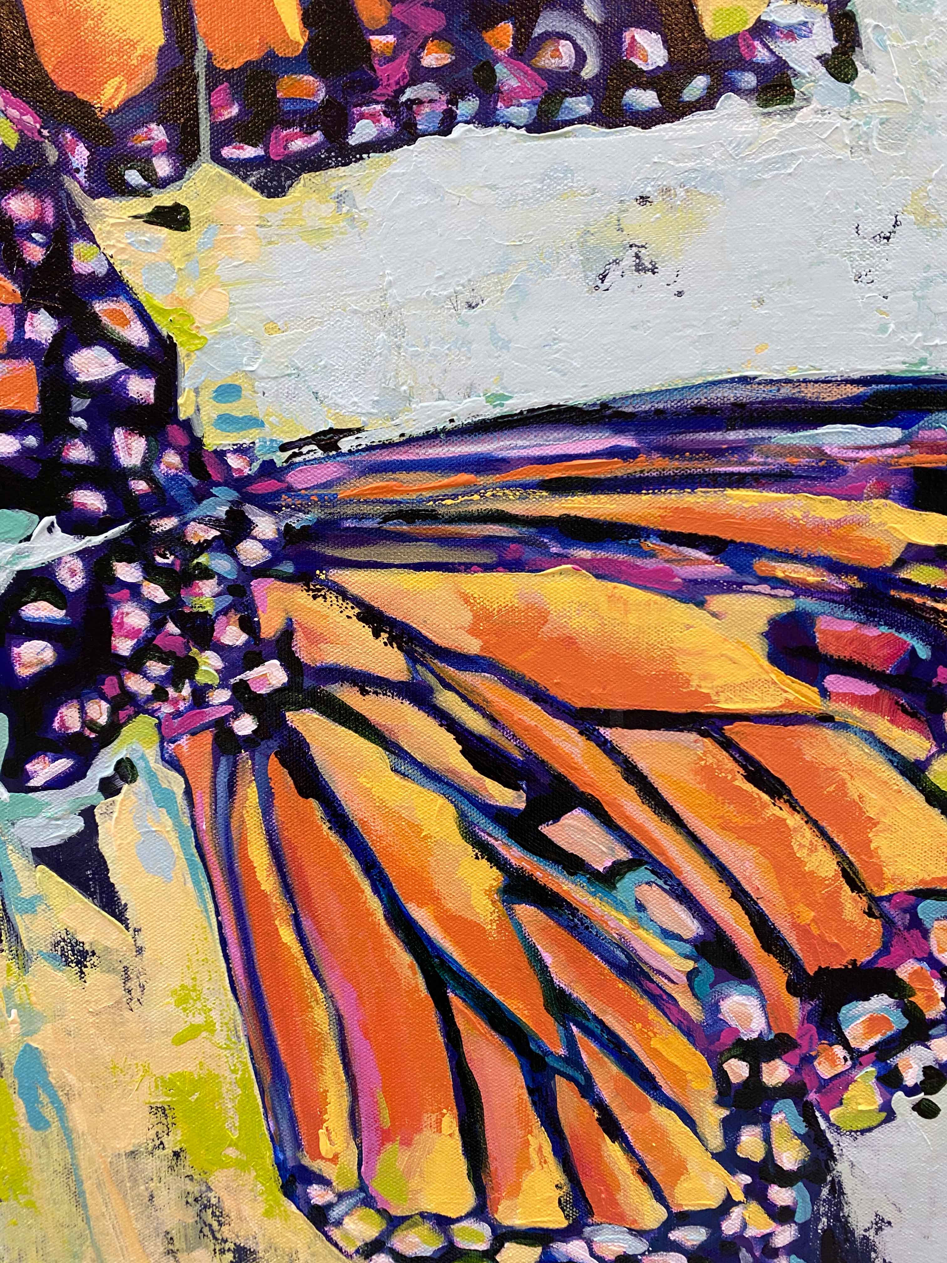 "Whispers Wishes and Butterfly Kisses" 36x36" Original on Canvas