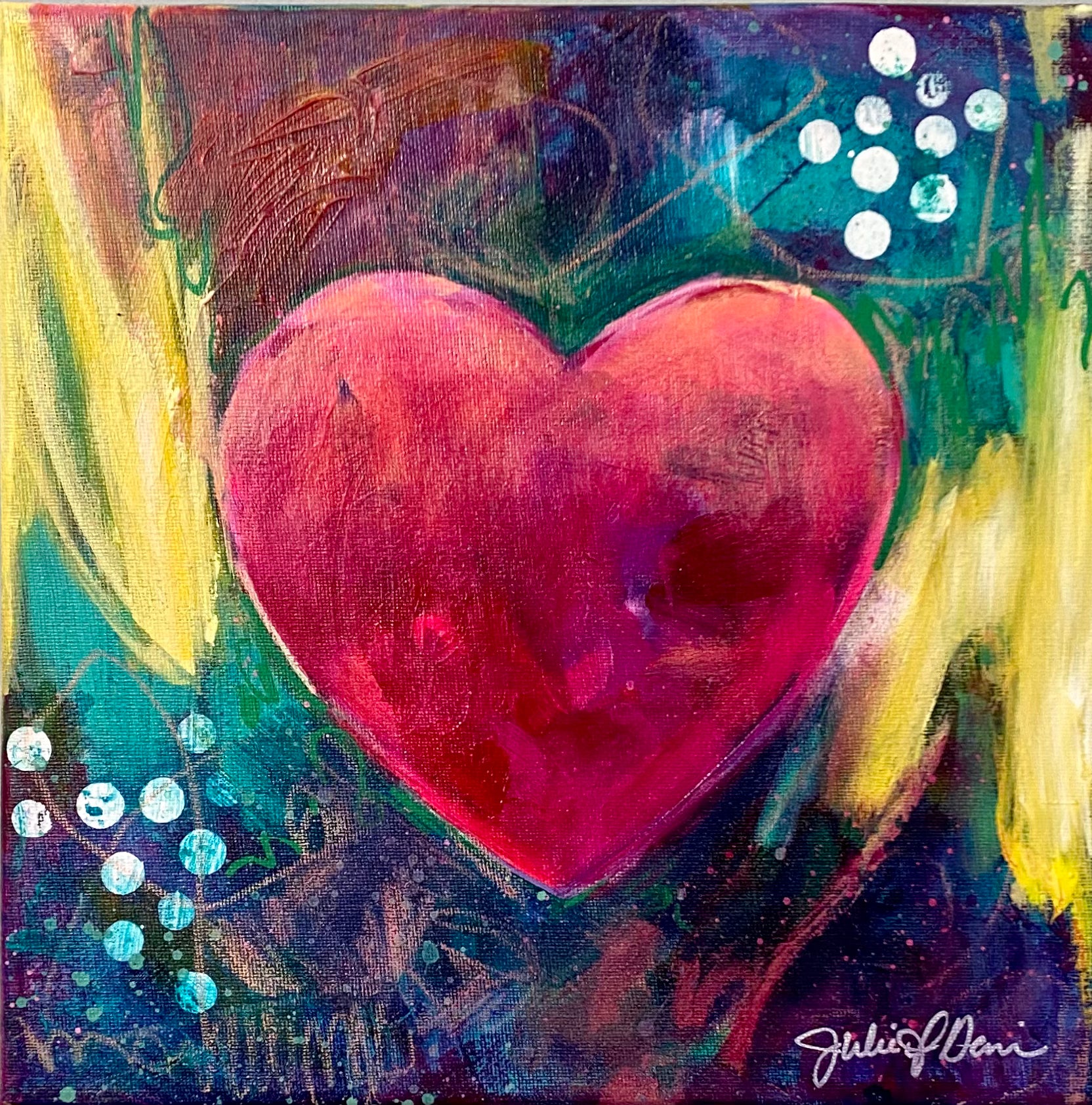 Follow Your Heart III — Courage Within - Original painting by Julie Davis