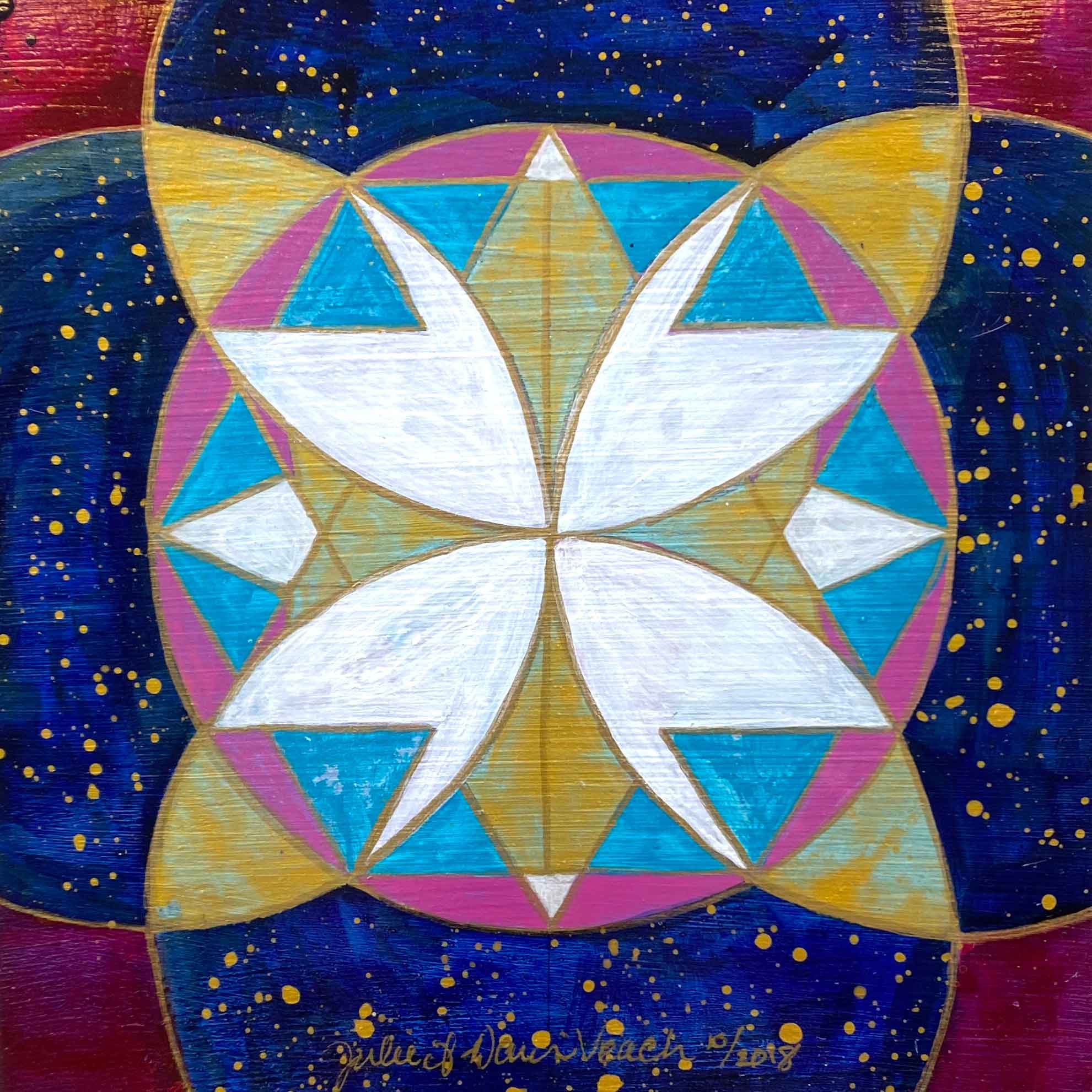 Possibility - original sacred geometry  painting by Julie Davis