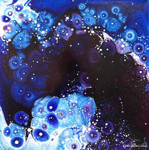 "Ocean Abyss No.1" 24x24" original painting on gallery wrapped canvas is the first in the "Ocean Abyss" series