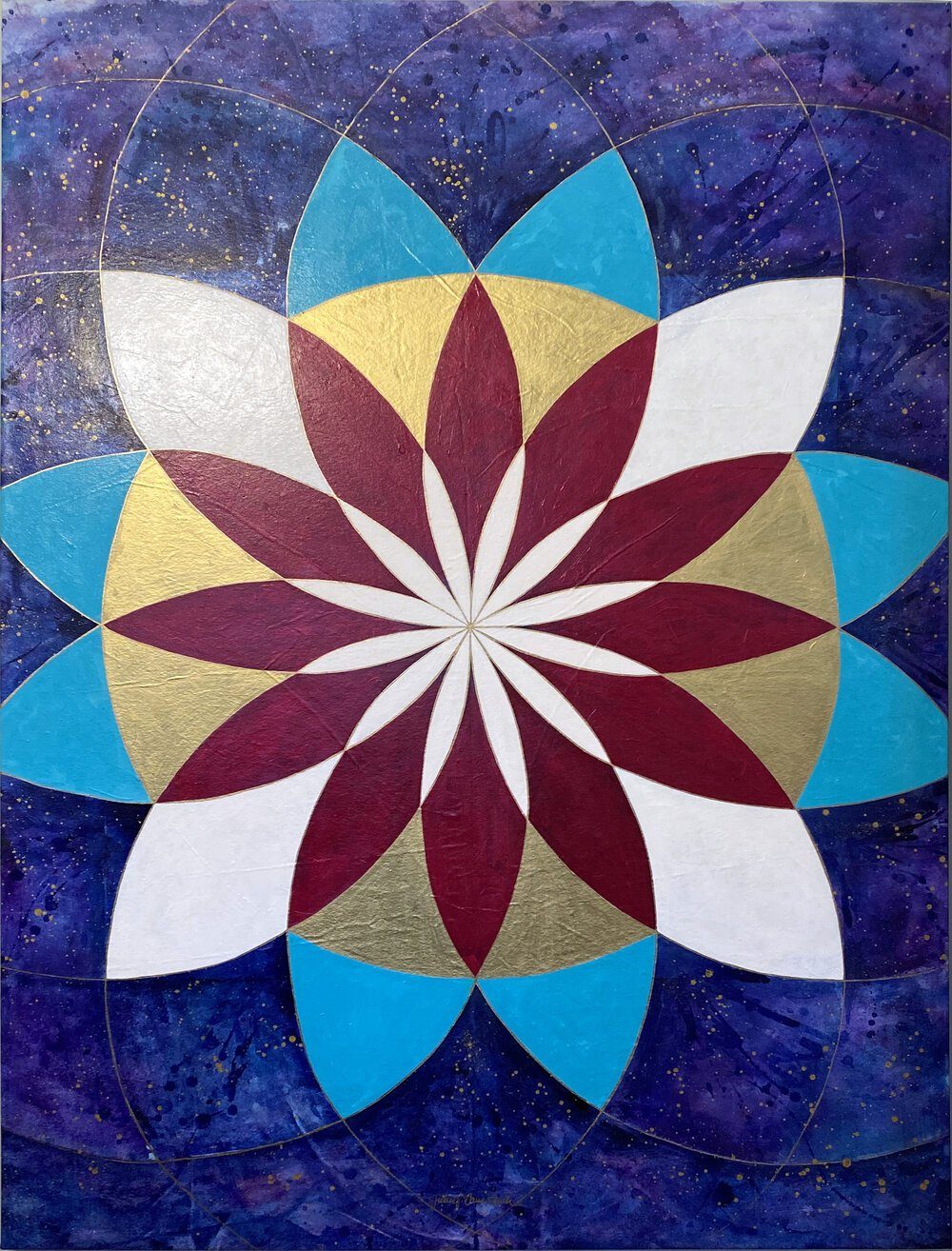 Eternal Blessing original painting on large canvas by Julie Davis